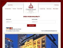 Tablet Screenshot of centralhotelyangon.com